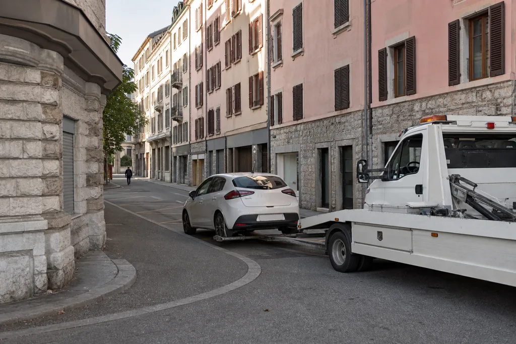 Dépannage automobile à Saint-Cergues - Haute-Savoie — Dépannage auto en centre-ville Annemasse : intervention dépanneuse rue urbaine Genevois, 24h/24